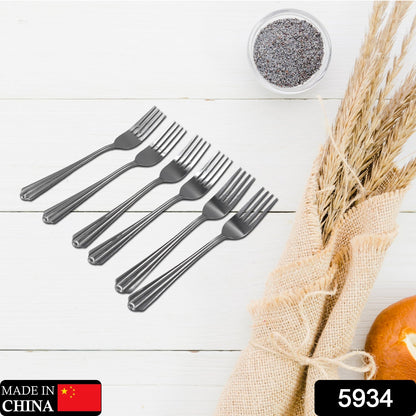 Steel Forks Set of 6 - Fork Set for Home and Kitchen Fork High Quality Premium Fork Set (6 Pc Set )