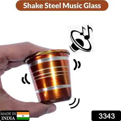 Stainless Steel Glass with Bell Sound for Kids Boys and Girls Glass Set Water/Juice Glass, Stainless Steel Baby Musical Toy Glass