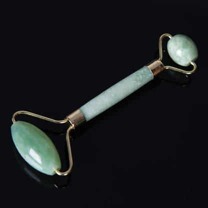 1387 Smooth Facial Roller & Massager Natural Massage Jade Stone 