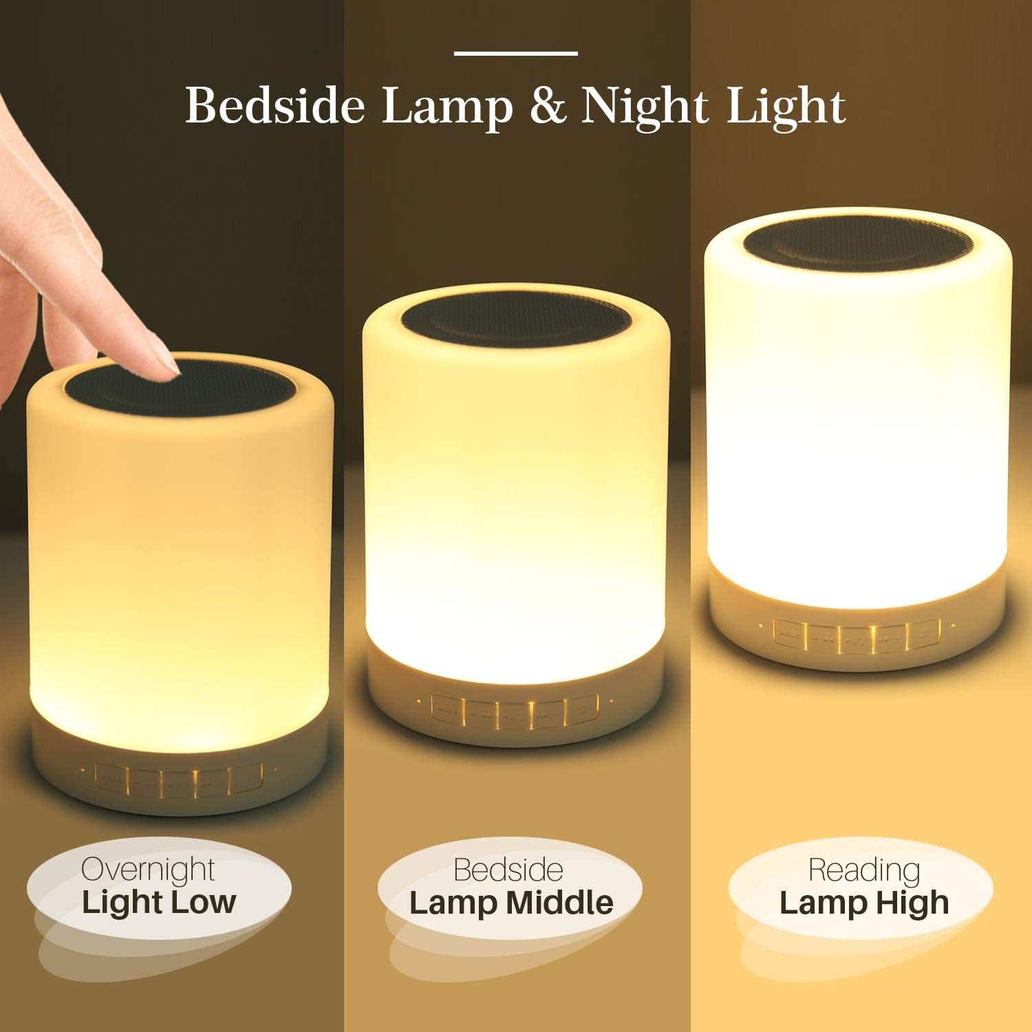 6249 Wireless Night Light LED Touch Lamp Speaker 