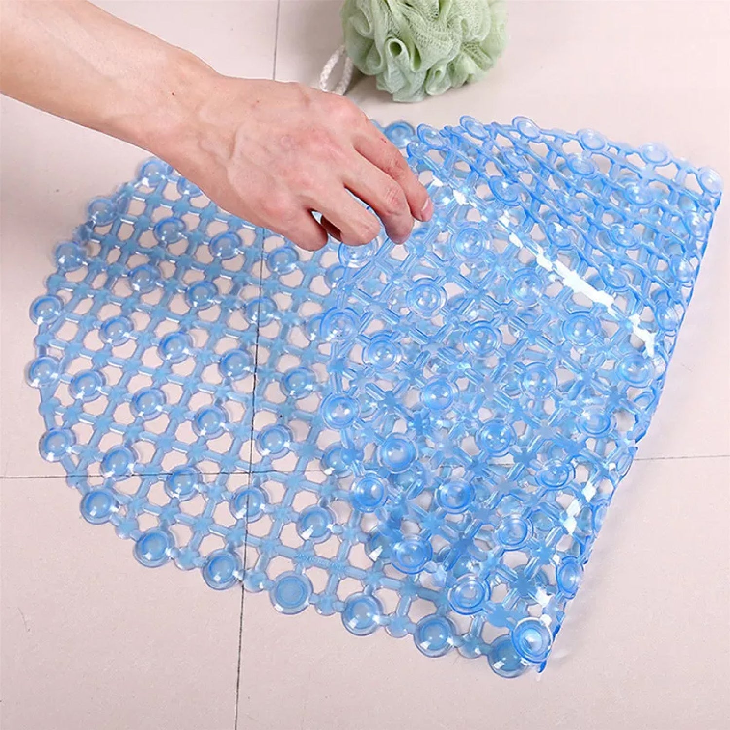 4933 Nonslip Soft Rubber Bath Mat for Bathtub and Shower, Anti Slip Bacterial Anti Bacterial Machine Washable PVC Bath Mat 