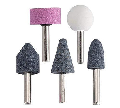 412 -5 Pcs Shank Abrasive Mounted Stone (Multicolour) 