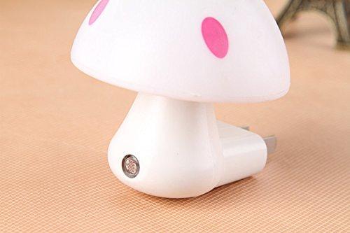 0254 Automatic Night Sensor Mushroom Lamp (0.2 watt, Multicolour) 