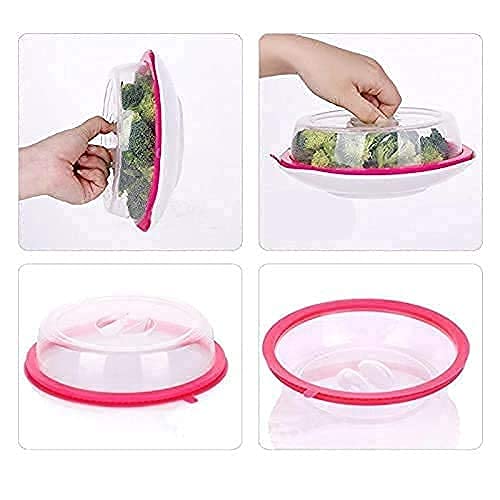 Air-Tight Microwave Oven Dish Cover Microwave Splatter Cover Food Cover Microwave Food Plate Kitchen Plate Dish Lid Dishwasher Safe