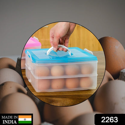 Double Layer 24 Grid Egg Storage Box for Egg Storage Container