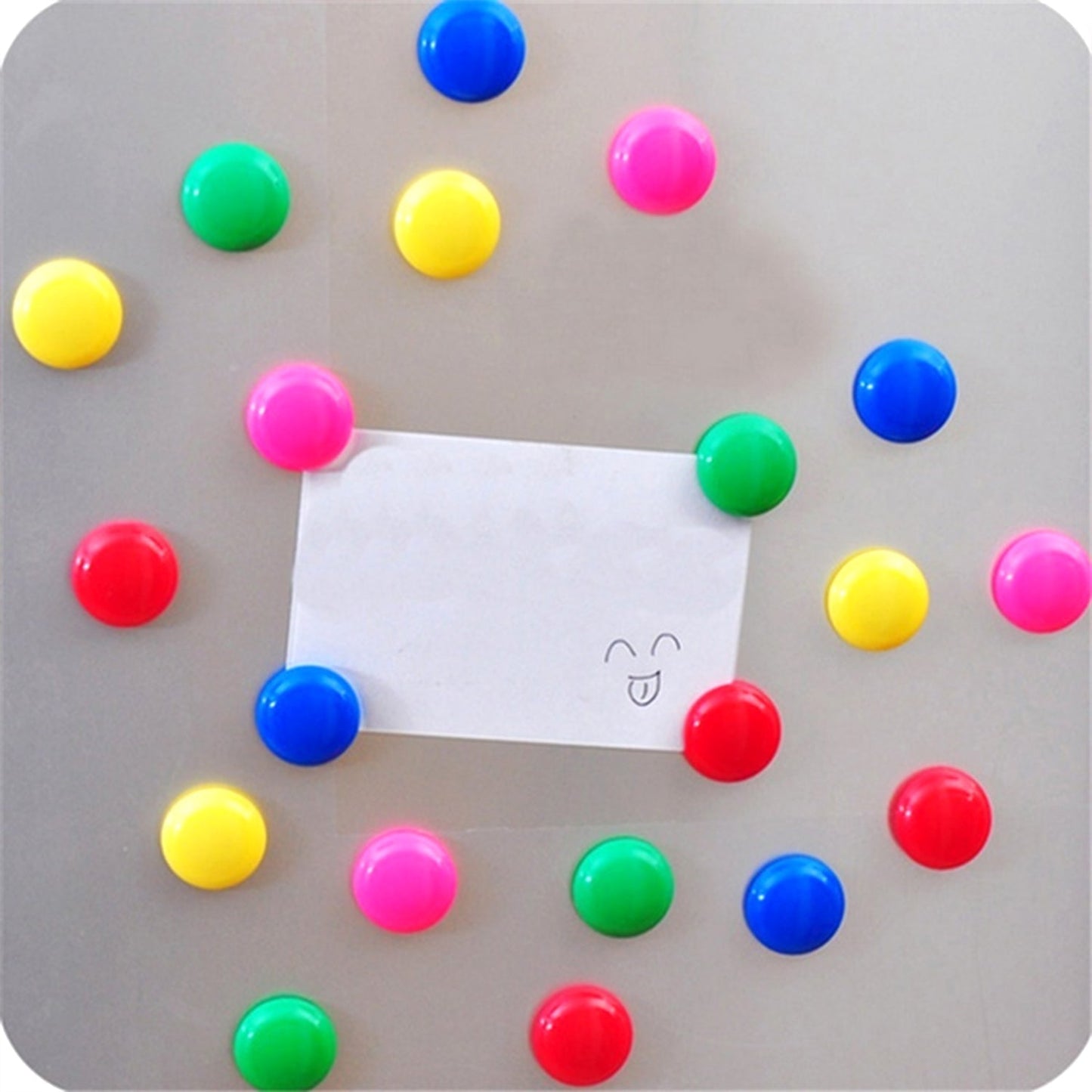 4676 Colorful Board Magnets Circular Plastic Buttons 