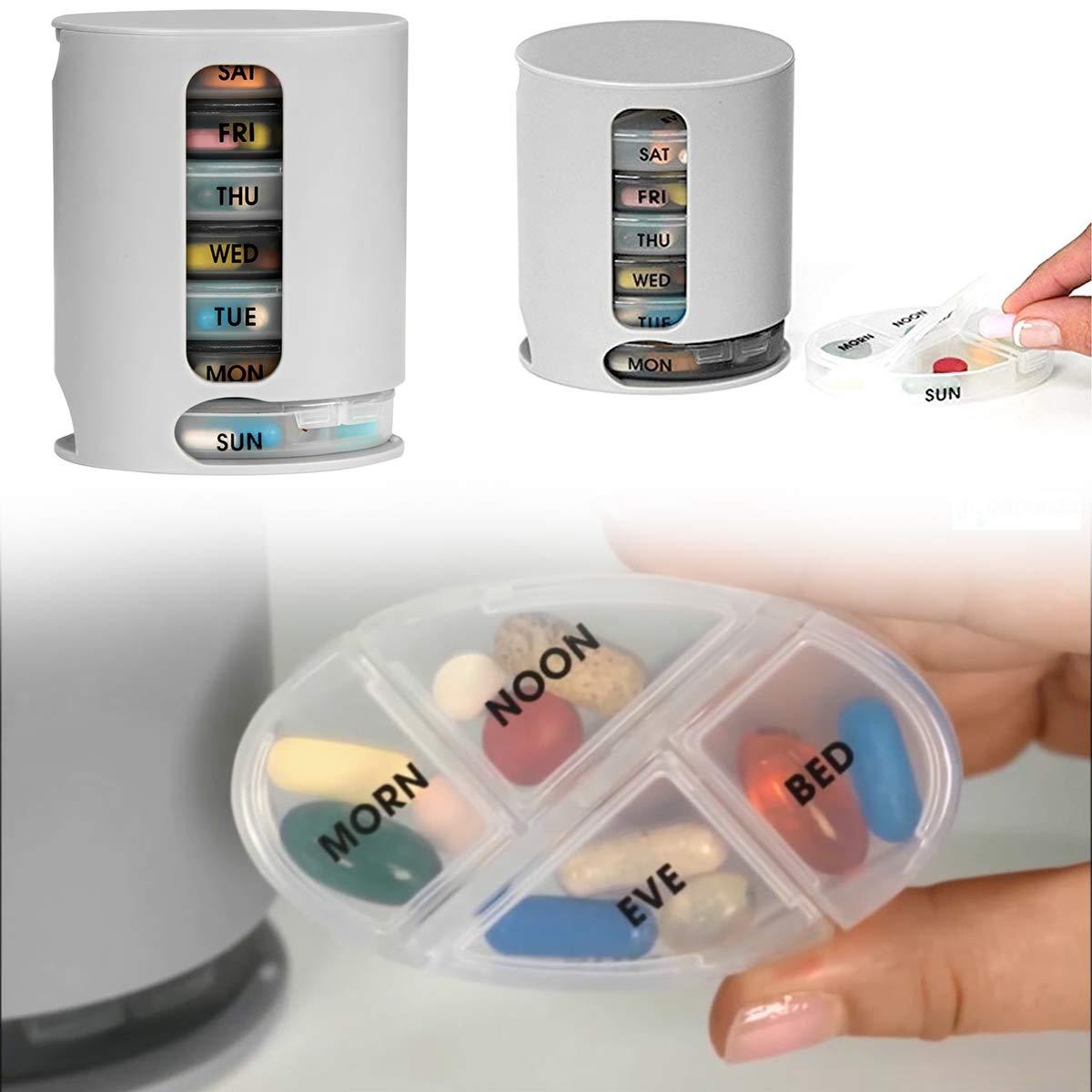 374 Pill Pro 7 Day Weekly Tablet Medicine Organizer Box 