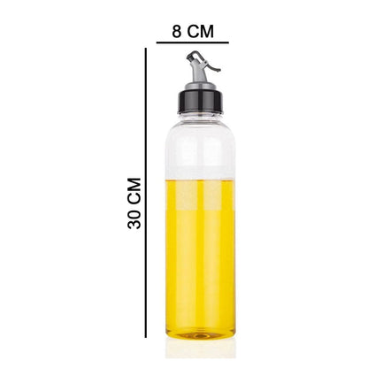 1ltr Plastic Oil Dispenser With Lid - Clear, Drip Free Spout, Controlled Use.