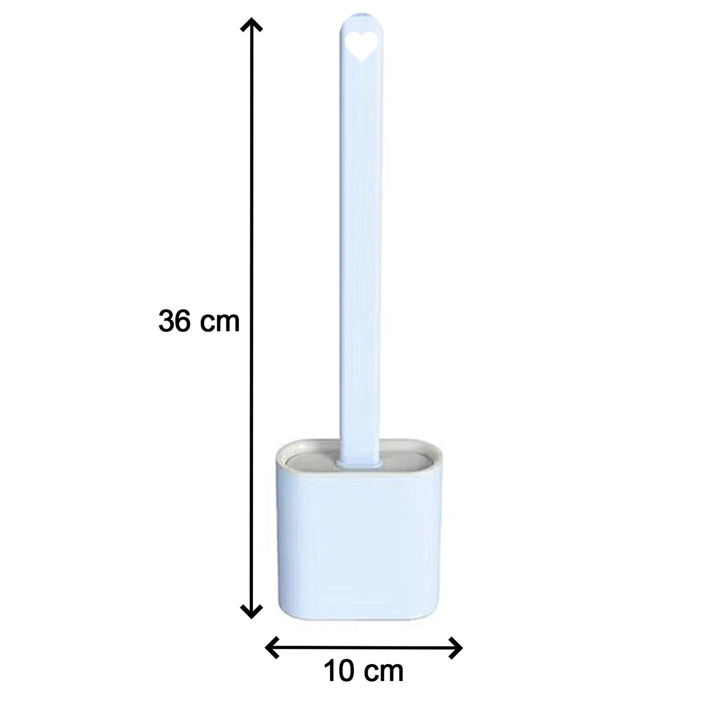 1410A Silicone Toilet Brush with Holder Stand  for Bathroom Cleaning 