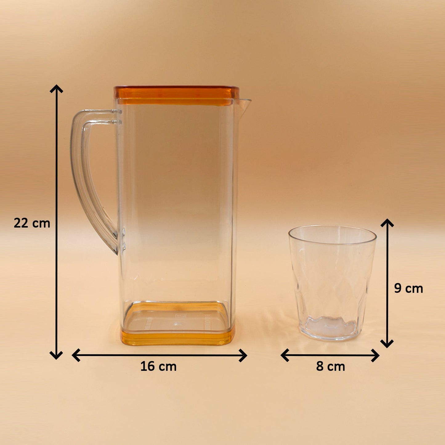 2408A Resistant Glass Jug for Juice, Milk, Cold or Hot Beverages 