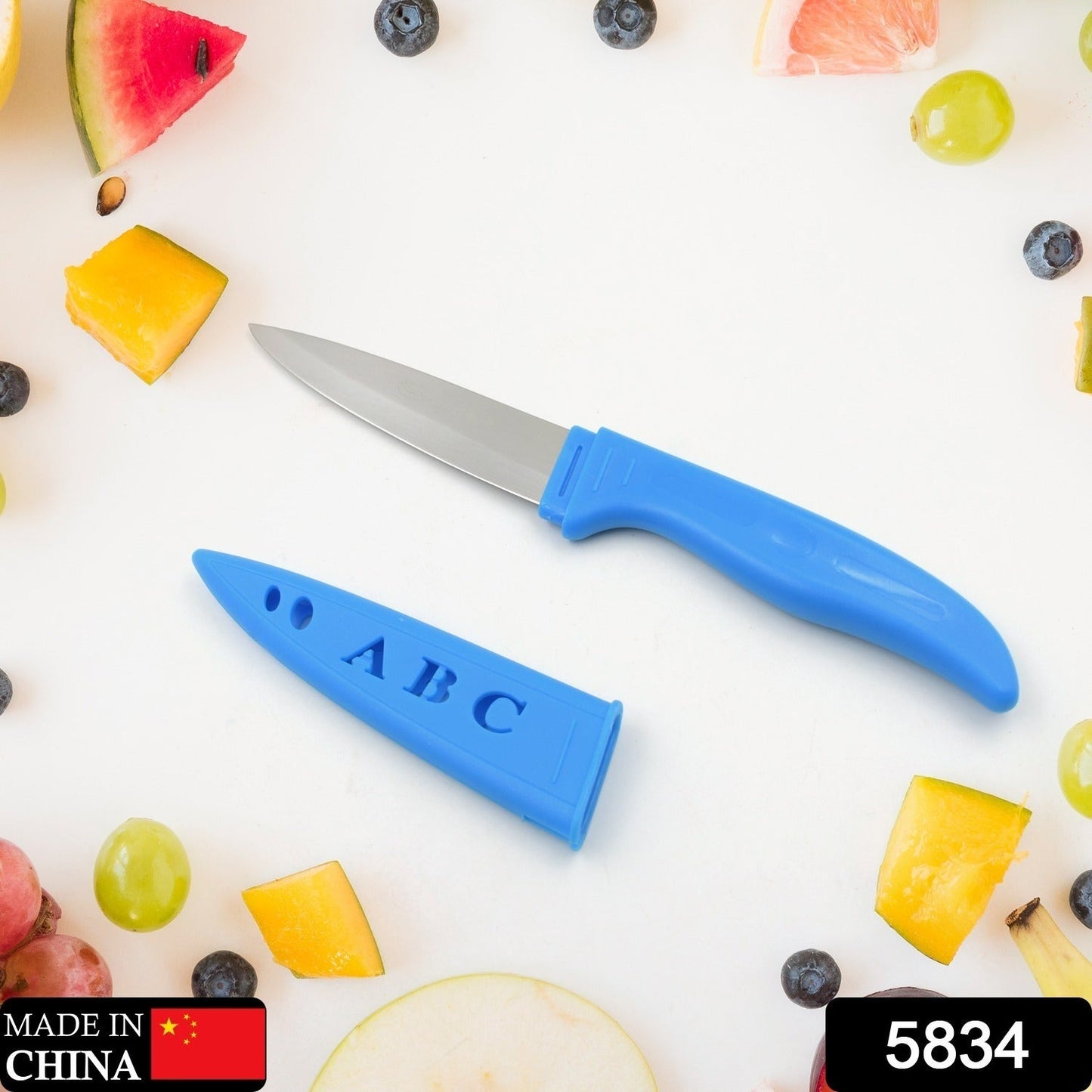 Stainless Steel Knife For Kitchen Use, Knife Set, Knife & Non-Slip Handle With Blade Cover Knife, Fruit, Vegetable,Knife Set (1 Pc)