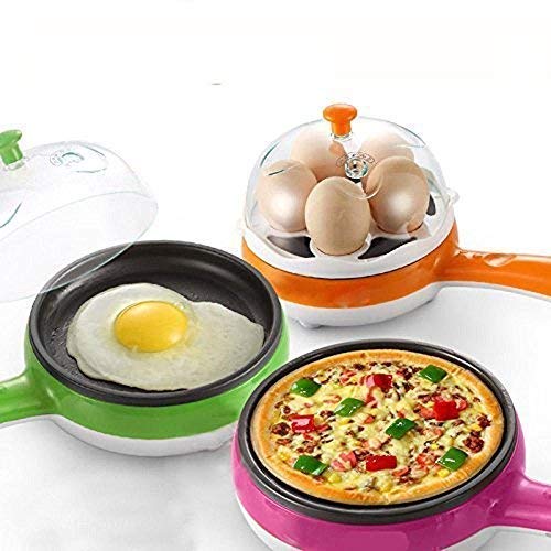 2150 Multi functional Electric 2 in 1 Egg Frying Pan with Egg Boiler Machine Measuring Cup with Handle 