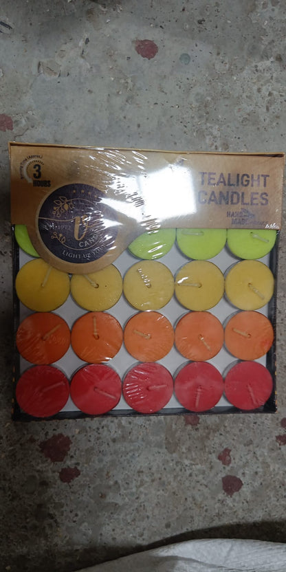 DECORATIVE COLOR CANDLE LIGHT CANDLE PERFECT FOR GIFTS, HOME, ROOM, BIRTHDAY, ANNIVERSARY DECORATIVE CANDLES (50 Pc Set)