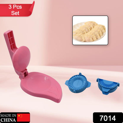 Puri Press & Dough Press Set Dumpling Dough Press Pastry Maker Mould Mold & Puri Press Maker High Quality Kitchen Product Use For Gujiya Making     ( 3 Pcs Set )