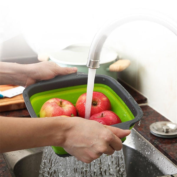 2380 Plastic Folding Basket/Strainer for Kitchen 