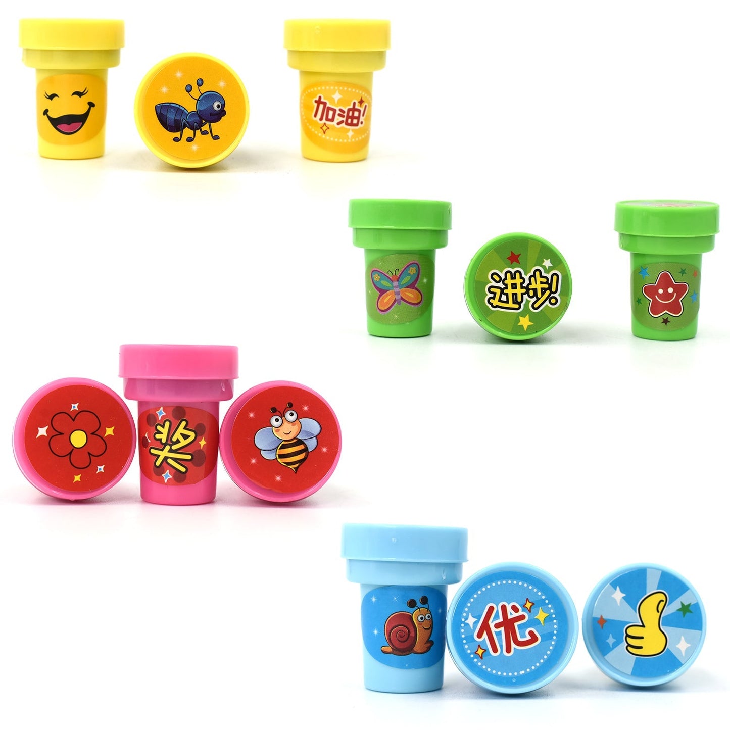 4805 12 Pc Stamp Set used in all types of household places by kids and children’s for playing purposes. 