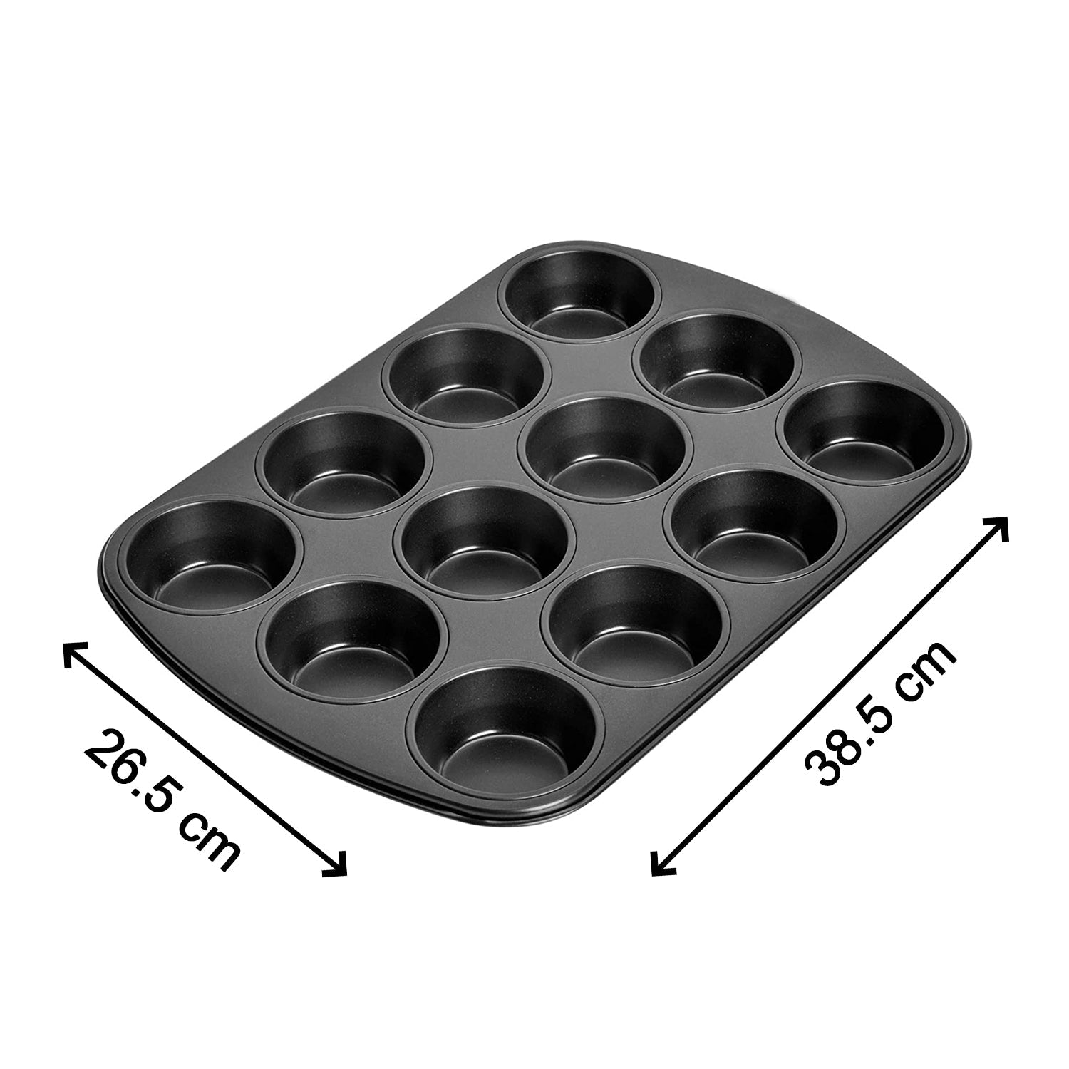 7051 Nonstick Aluminium Muffin Tray Cupcake Pan Tray (12 Cup Cavities) 