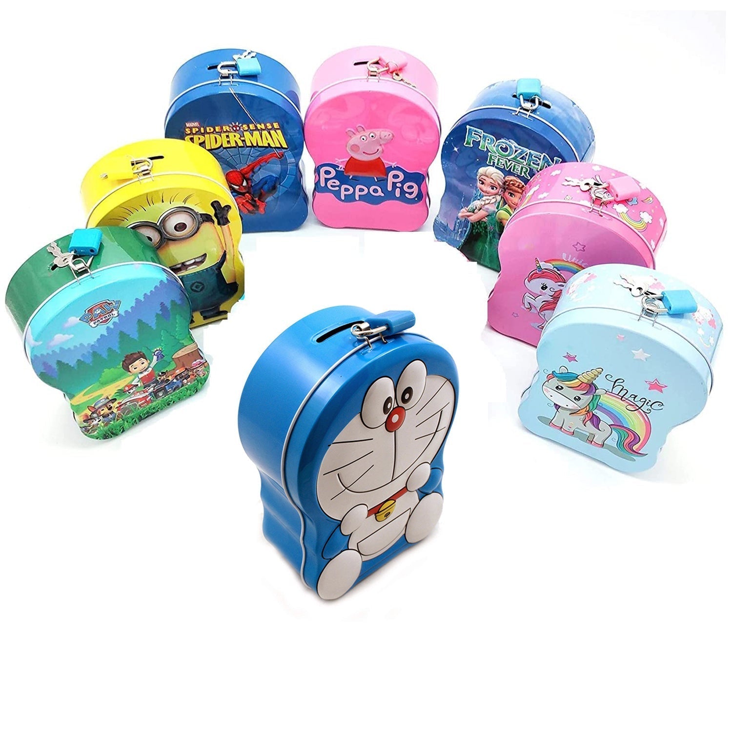 1648 Cartoon Character Metal Piggy Bank Coin Box Money Box 