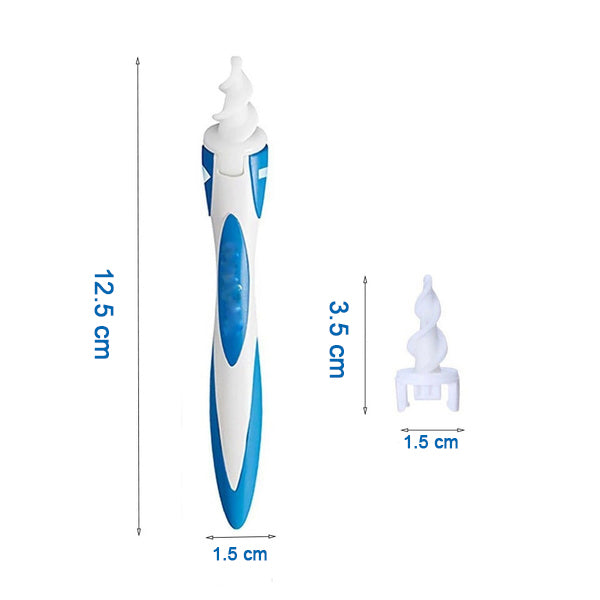 4656 Smart Swab Silicone Easy Earwax Removal with 16 Replacement Disposable Soft Tips/Ear Wax 