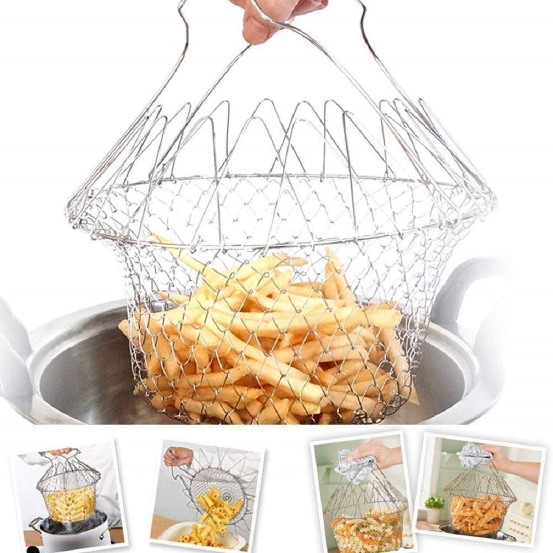 139 Foldable Strainer Chef Basket 