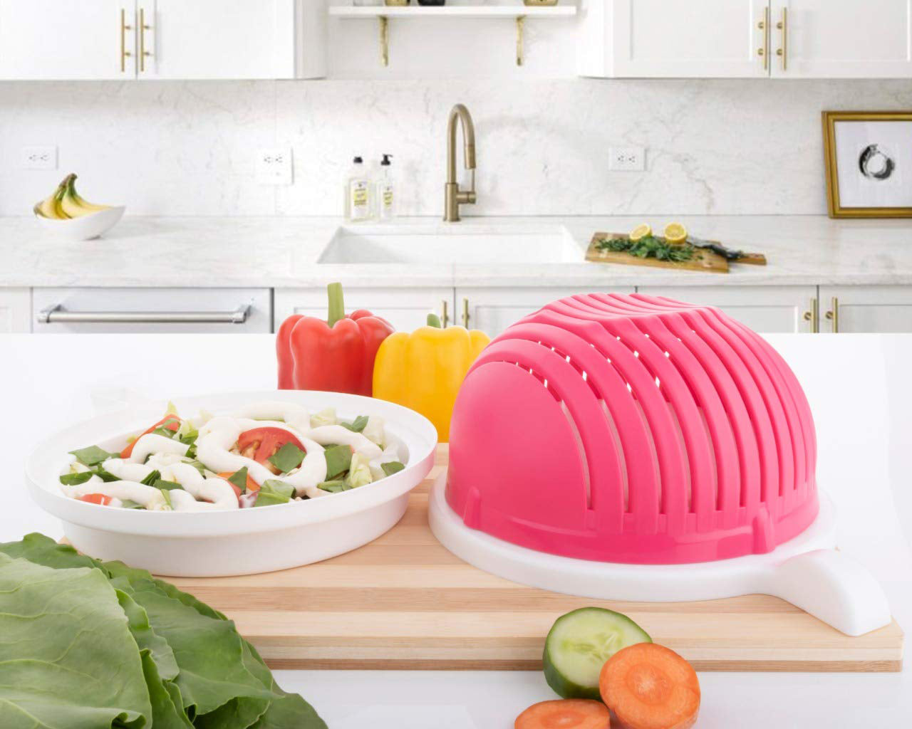 2476 Multipurpose Salad Cutter Bowl Easy to 60 Seconds Salad Maker Kitchen Tools 