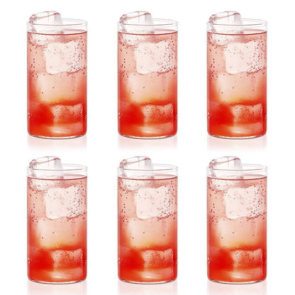 2343 Heavy unbreakable Stylish Plastic Clear look fully Transparent Glasses Set 330ml (6pcs) 