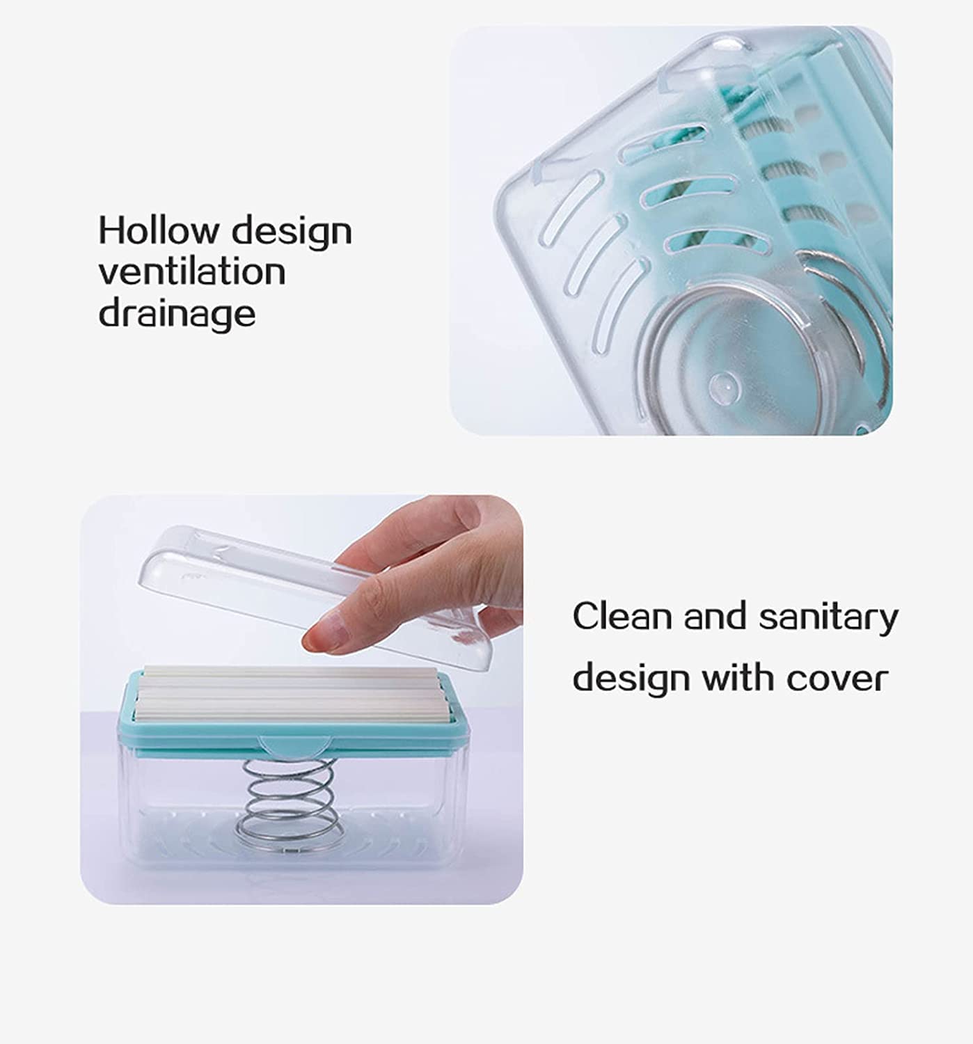 2-in-1 Portable Soap Dish & Dispenser: Roller, Drain Holes, Foaming