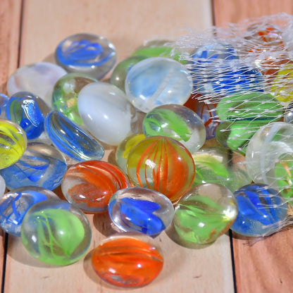 4020 Glass Gem Stone, Flat Round Marbles Pebbles for Vase Fillers, Attractive pebbles for Aquarium Fish Tank. 