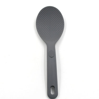 Silicone Handle Spatula Spoon, Non Stick Rubber Rice Spoon Utensil Kitchen Cooking Tools (24 cm)