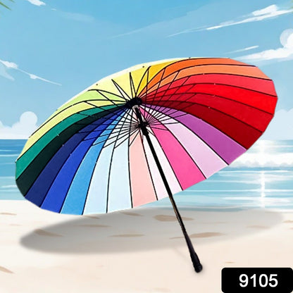 Rainbow Umbrella for Men & Women (Multicolor)