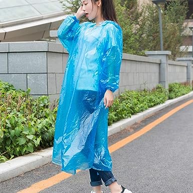 Portable Adult Rain Coat, Raincoat Waterproof Button Cardigan Portable Raincoat  Adult Outdoor Traveling Plastic Material Raincoat/Rain wear/Rain Suit for Outdoor Accessory (1pc)