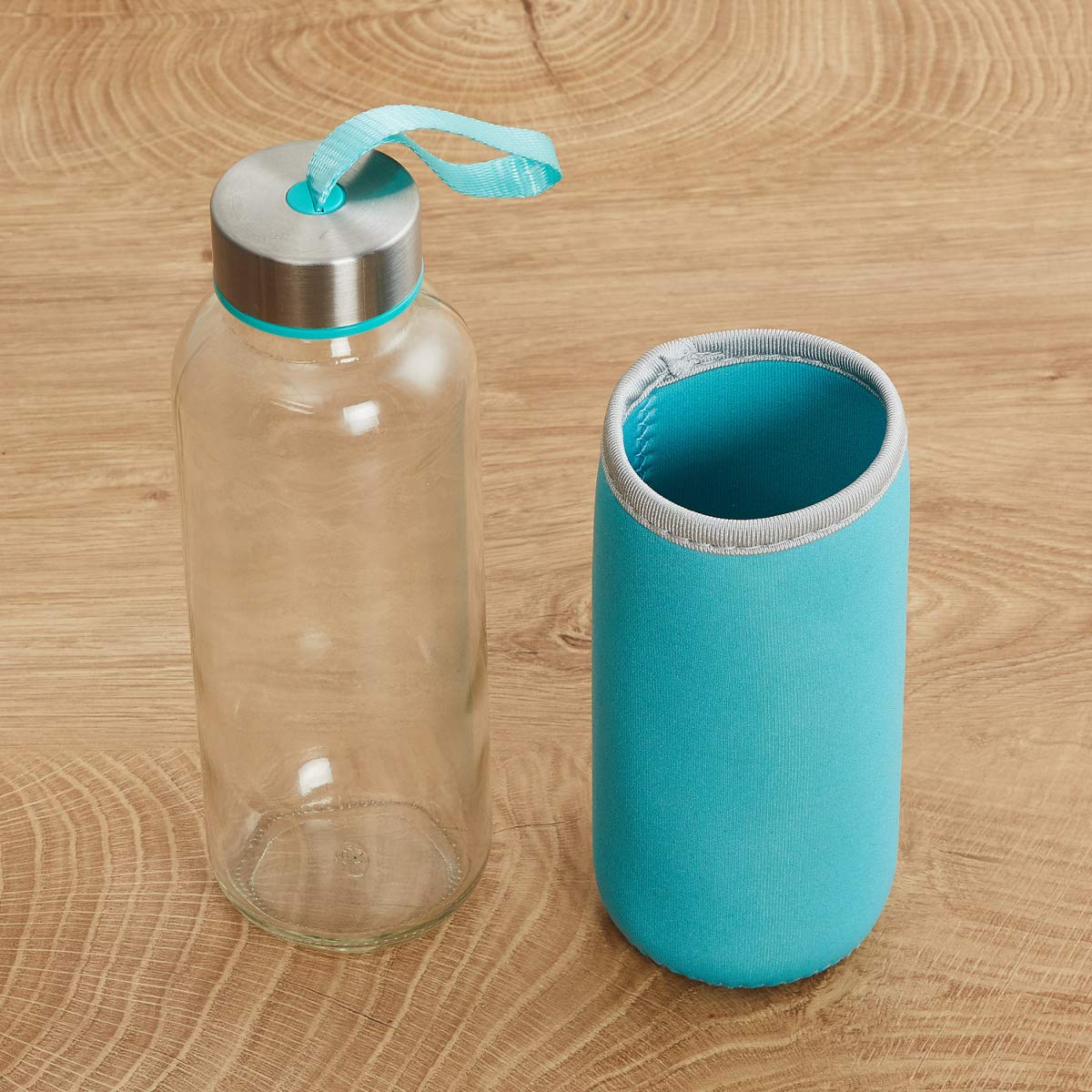 1199 Glass Water Bottle (500 ml) With Cover 