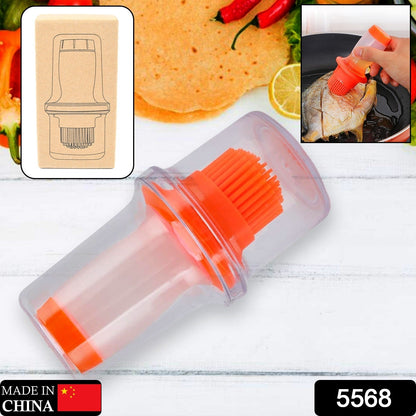 Oil Bottle With Brush Oil Dispenser With Silicone Brush for Cooking Baking BBQ Seasoning Kitchen Food Grade Oil Can, Cooking Oil Dispenser Oil Sprayers (1 Pc)