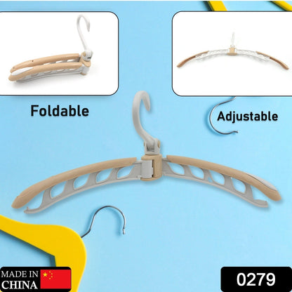 Portable Folding Clothes Hanger (1 Pc): 360° Rotation, Travel, Adjustable