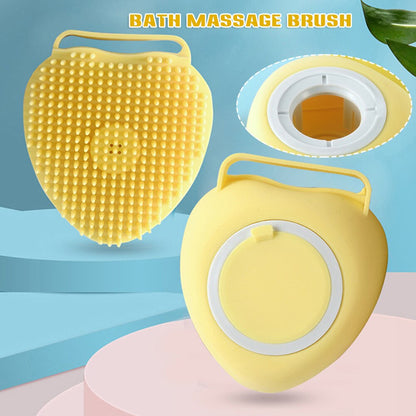 6424 Silicon Massage Bath Brush Hair, Scalp & Bathing Brush For Cleaning Body 