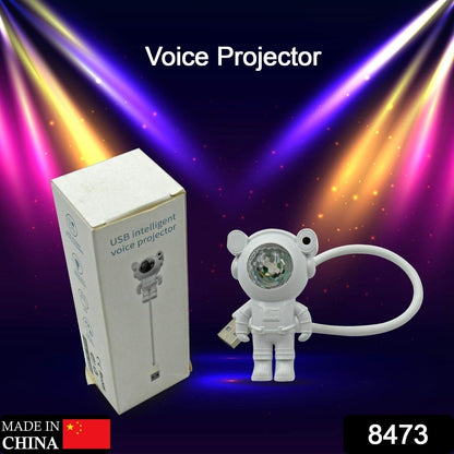 USB Intelligent Voice Projector Astro Night Light  Projector, Galaxy Light Star Projector, Cartoon Light, LED Light, Desk Lamp, Mini Night Light, Cartoon Reading Lamp, USB Port for Kids Room Adults Bedroom Party Gaming Room