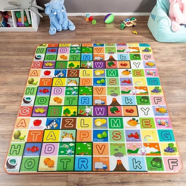 1200 Waterproof Single Side Baby Play Crawl Floor Mat for Kids Picnic School Home (Size 180 x 115) 