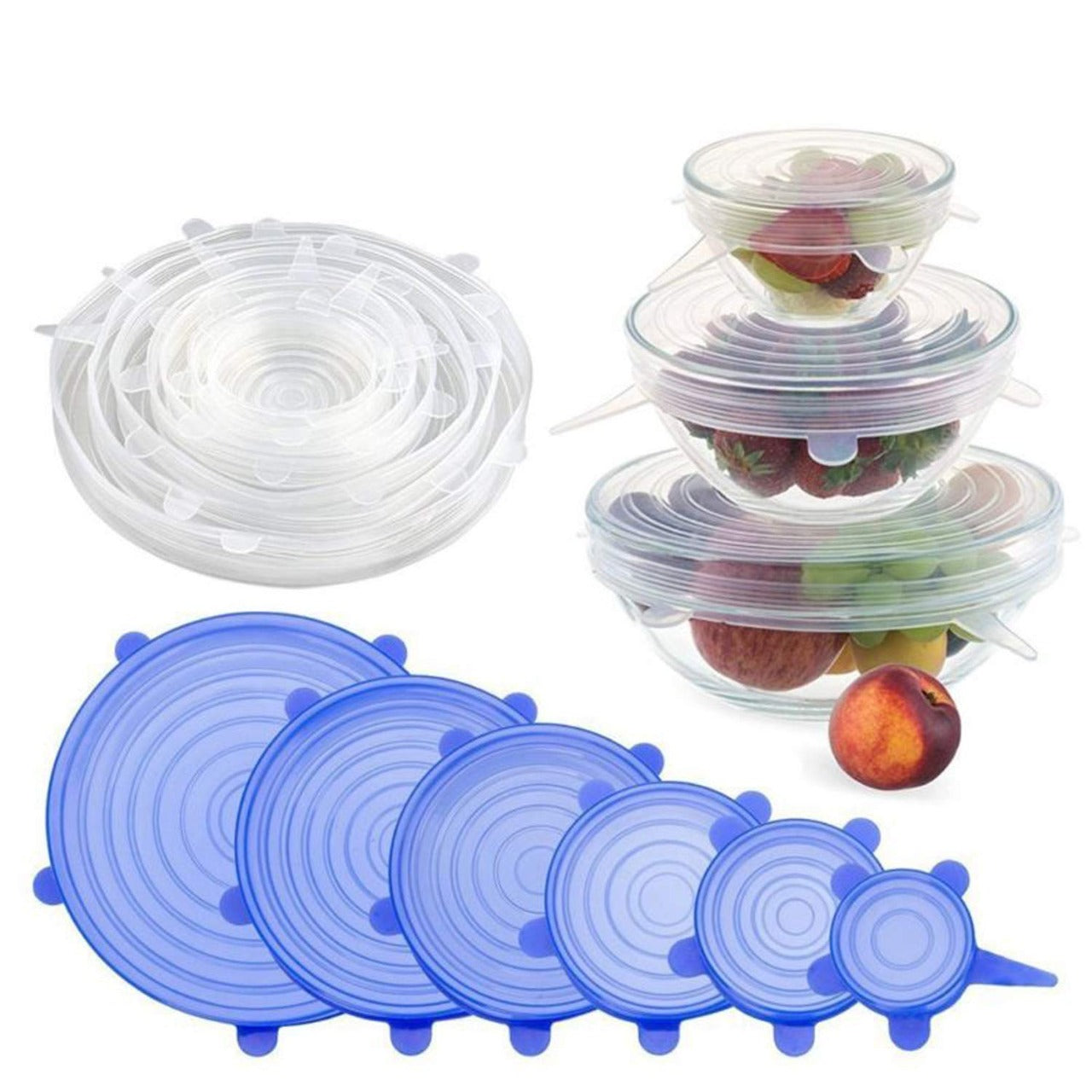 2118 Silicone Lid Set, Silicon lids for containers, Silicon Stretchable lids, Silicone lids and Cover 