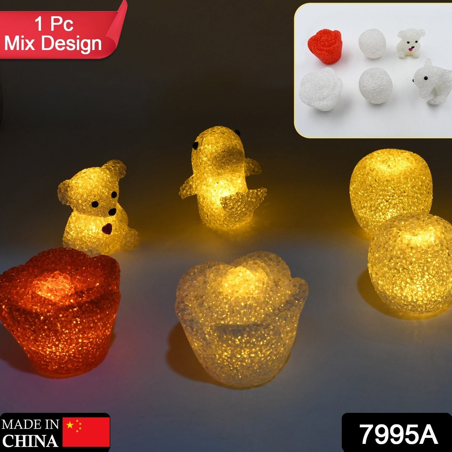 Unique Crystal Night Light: Multi-Shape LED Lamp (Mood Lighting)