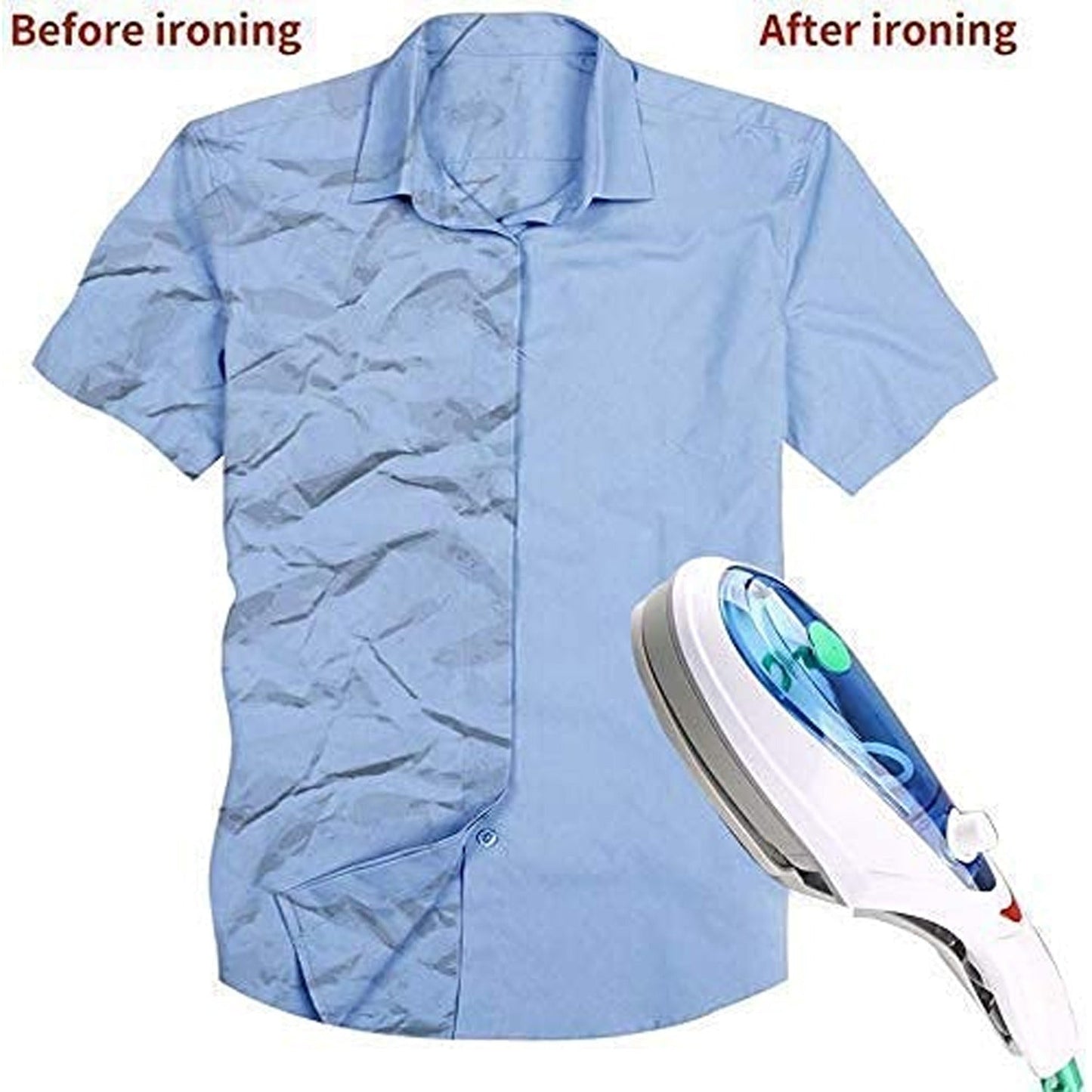 Portable ironing machine,1 Set Steam Iron Hand Held Crease Removal Portable Ironing Clothes ABS Brush Plush Toy Garment Steamer for Home Steam Iron, for Clothes, Travel Steamer