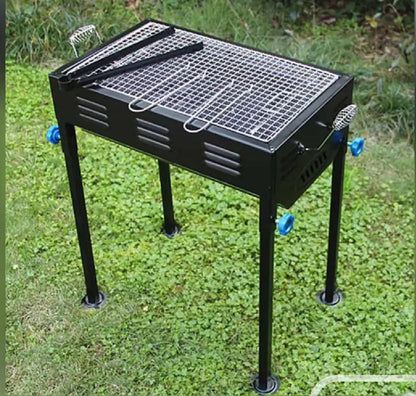 2105 Terrace Garden Picnic Barbecue with Skewers & Wooden Handle 