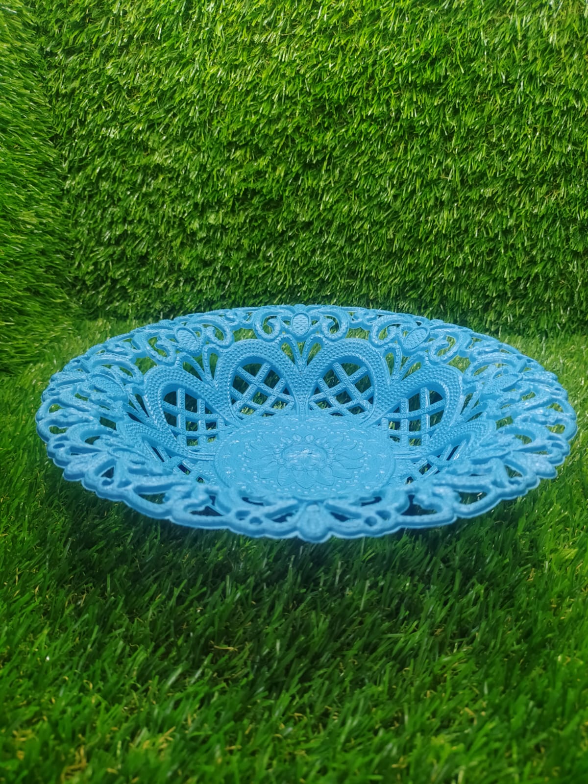 2233 Multipurpose Round Flower Self Design Storage Basket 