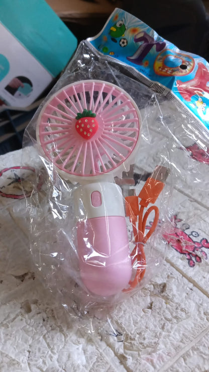 Portable Small Electric Fan Handheld, Rechargeable Mini Student Handheld Dormitory Class Personal Fan