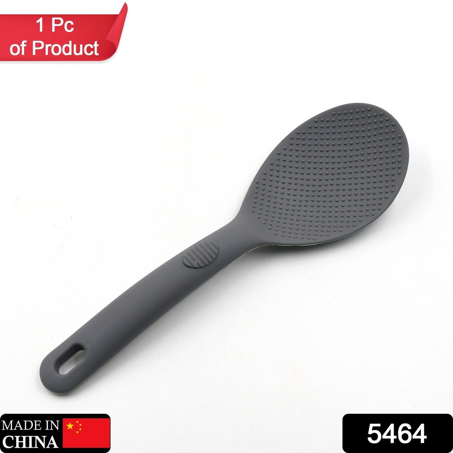 Silicone Handle Spatula Spoon, Non Stick Rubber Rice Spoon Utensil Kitchen Cooking Tools (24 cm)