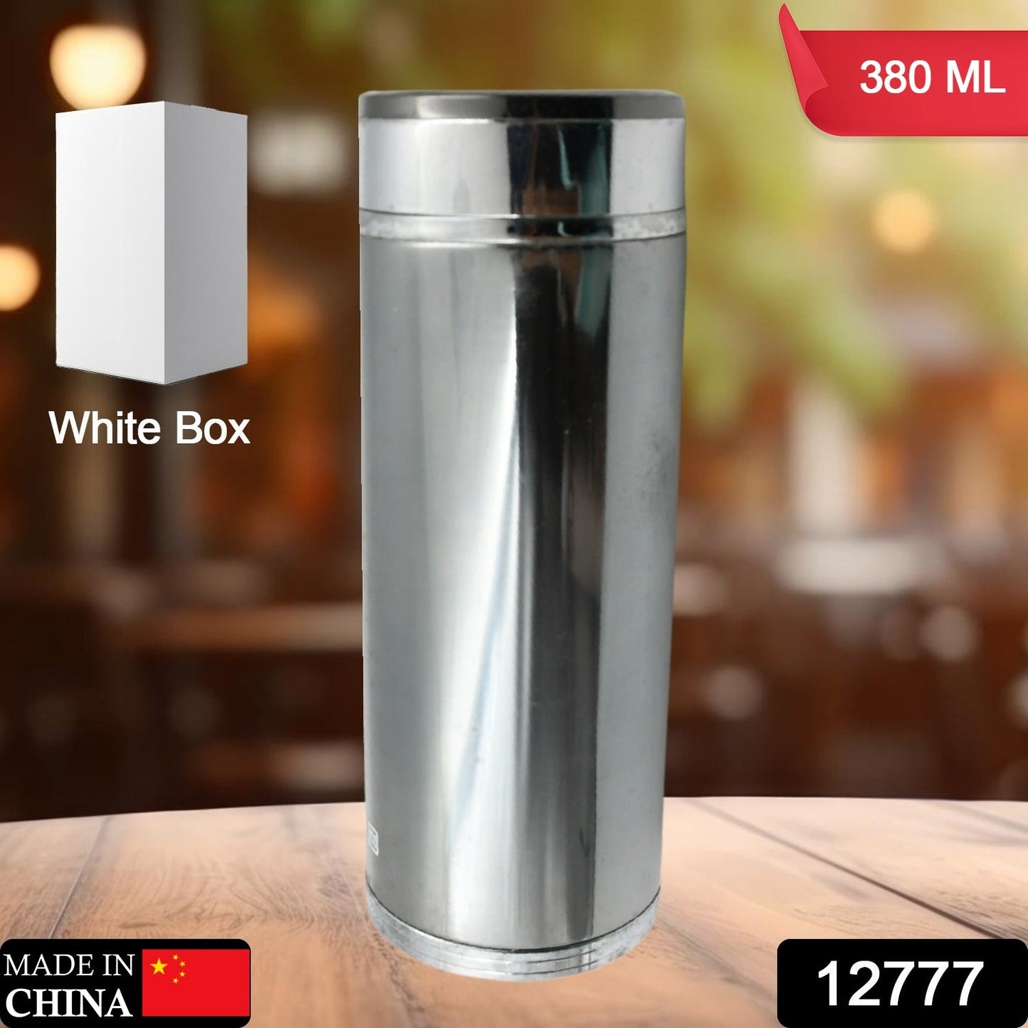 Stainless Steel Water Bottle Leak Proof, Rust Proof, Hot & Cold Drinks, Gym Sipper BPA Free Food Grade Quality, Steel fridge Bottle For office / Gym / School (380 ML)