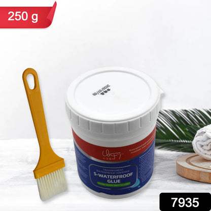 Transparent Waterproof Glue 250g with Brush, Leakage Protection Outdoor Bathroom Wall Tile Window Roof, Anti-Leakage Agent, sealant glue, Roof Sealant Waterproof Gel