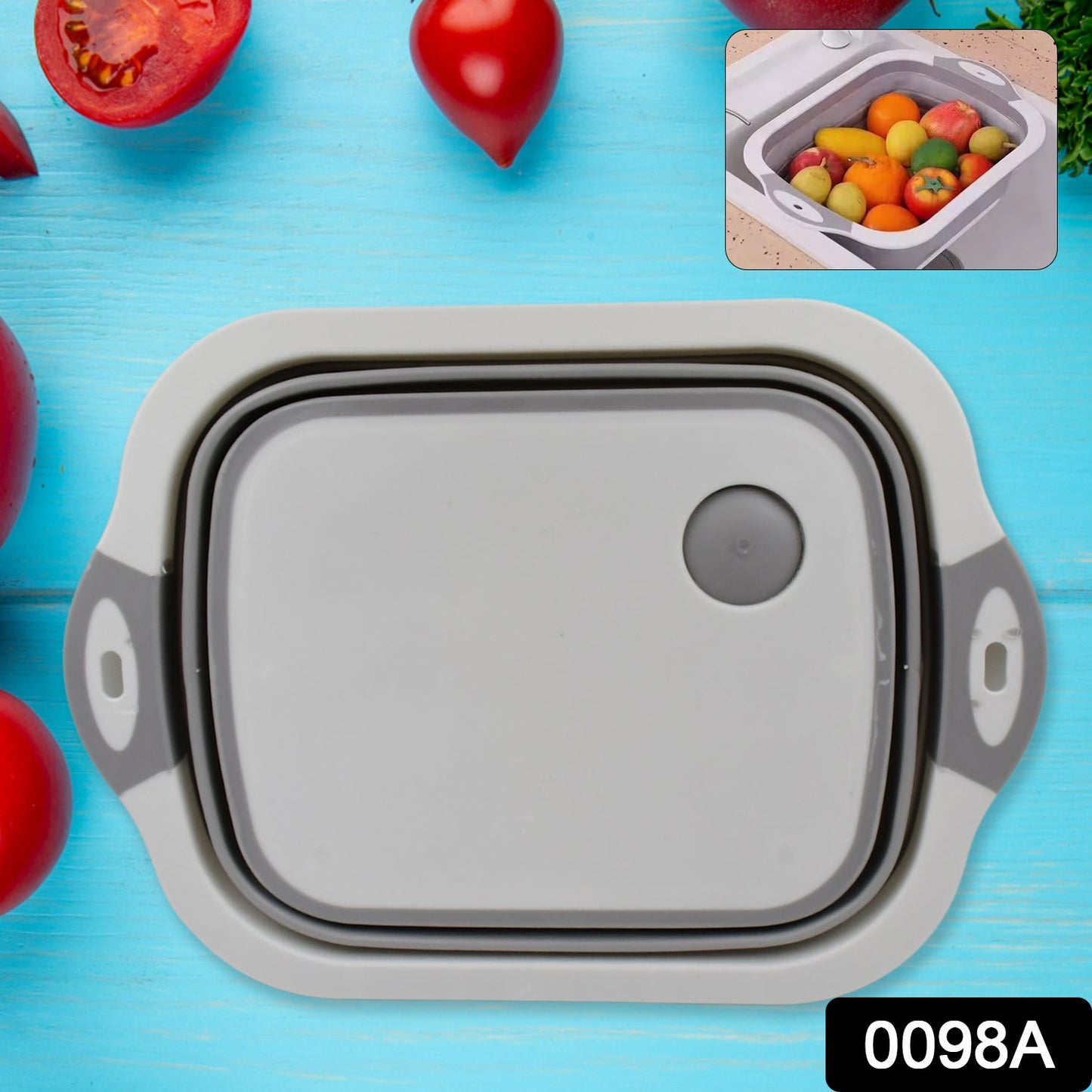 Collapsible Cutting Board with Dish Tub Basket