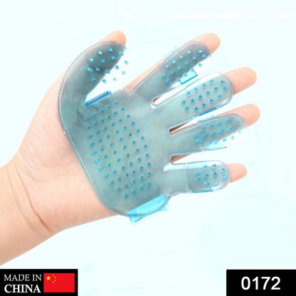 172 Rubber Pet Cleaning Massaging Grooming Glove Brush 