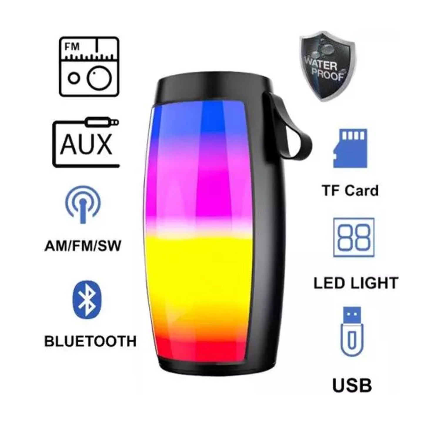 6063 Wireless Bluetooth Speaker Disco light Speaker For Traveling , Party ,  Home & Office Use Best Speaker 