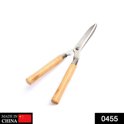 455 Wooden Handle Hedge Shears, Bush Clipper 